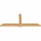 Ekena Millwork Eugene Smooth Timber Gable Bracket, Western Red Cedar, 84"W x 35"H x 3 1/2"D x 5 1/2"F, 10/12 Pitch GBW084X35X0406EUG00SWR - alternate 3